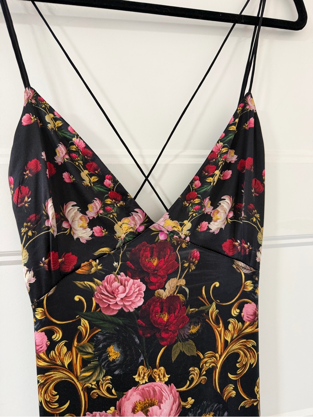 Alice + Olivia Milta Floral Mermaid Slip Dress - Size 8 - Picture 6 of 8